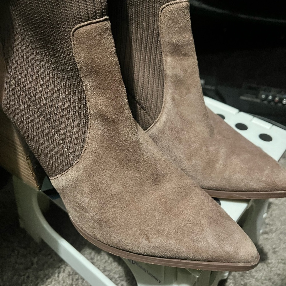 Steve Madden Chocolate Heeled Boots - Picture 7 of 9